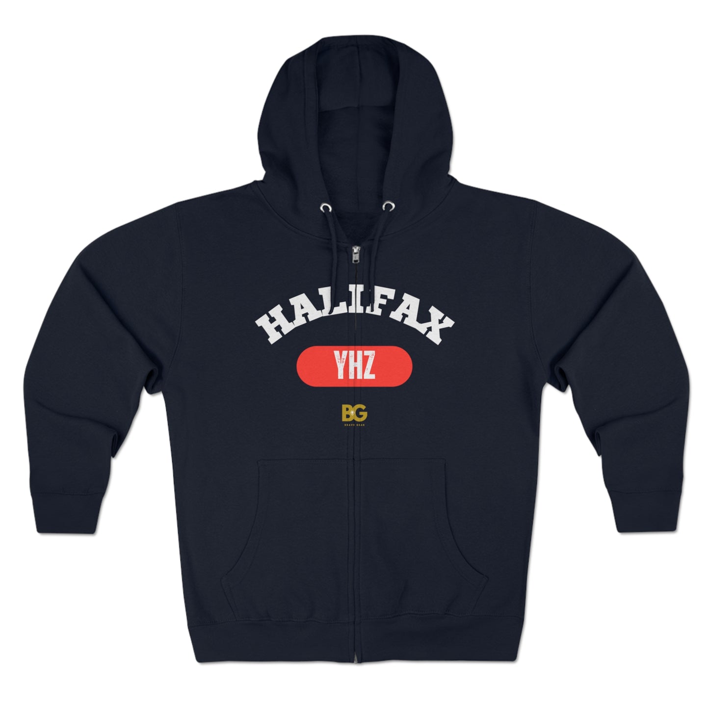 BG "Halifax YHZ" Premium Full Zip Hoodie