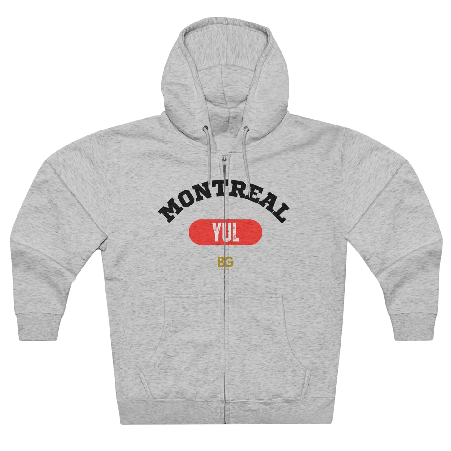 BG "Montreal YUL" Premium Full Zip Hoodie