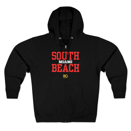 BG "South Beach Miami" Premium Full Zip Hoodie