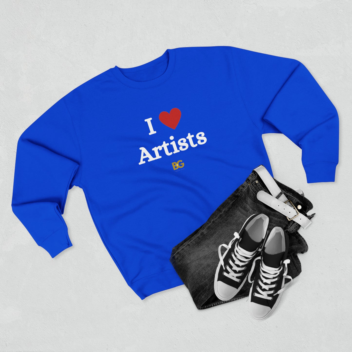 BG "I ❤️ Artists" Premium Crewneck Sweatshirt