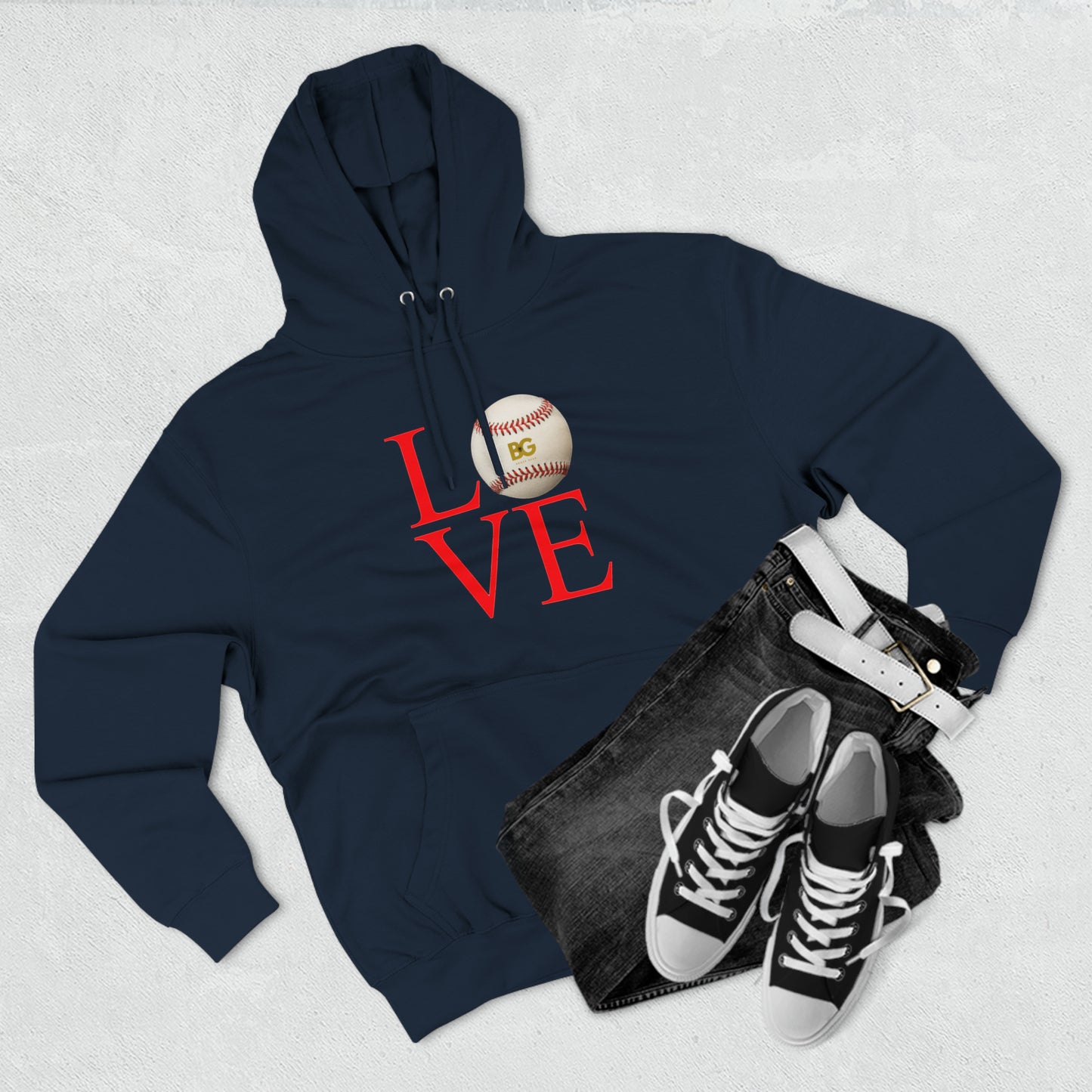 BG "LOVE baseball" Premium Pullover Hoodie