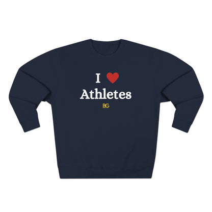 BG "I ❤️ Athletes" Premium Crewneck Sweatshirt