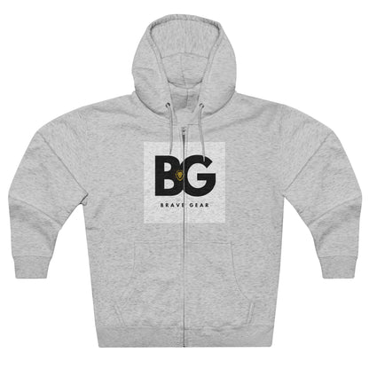 BG box logo Premium Full Zip Hoodie