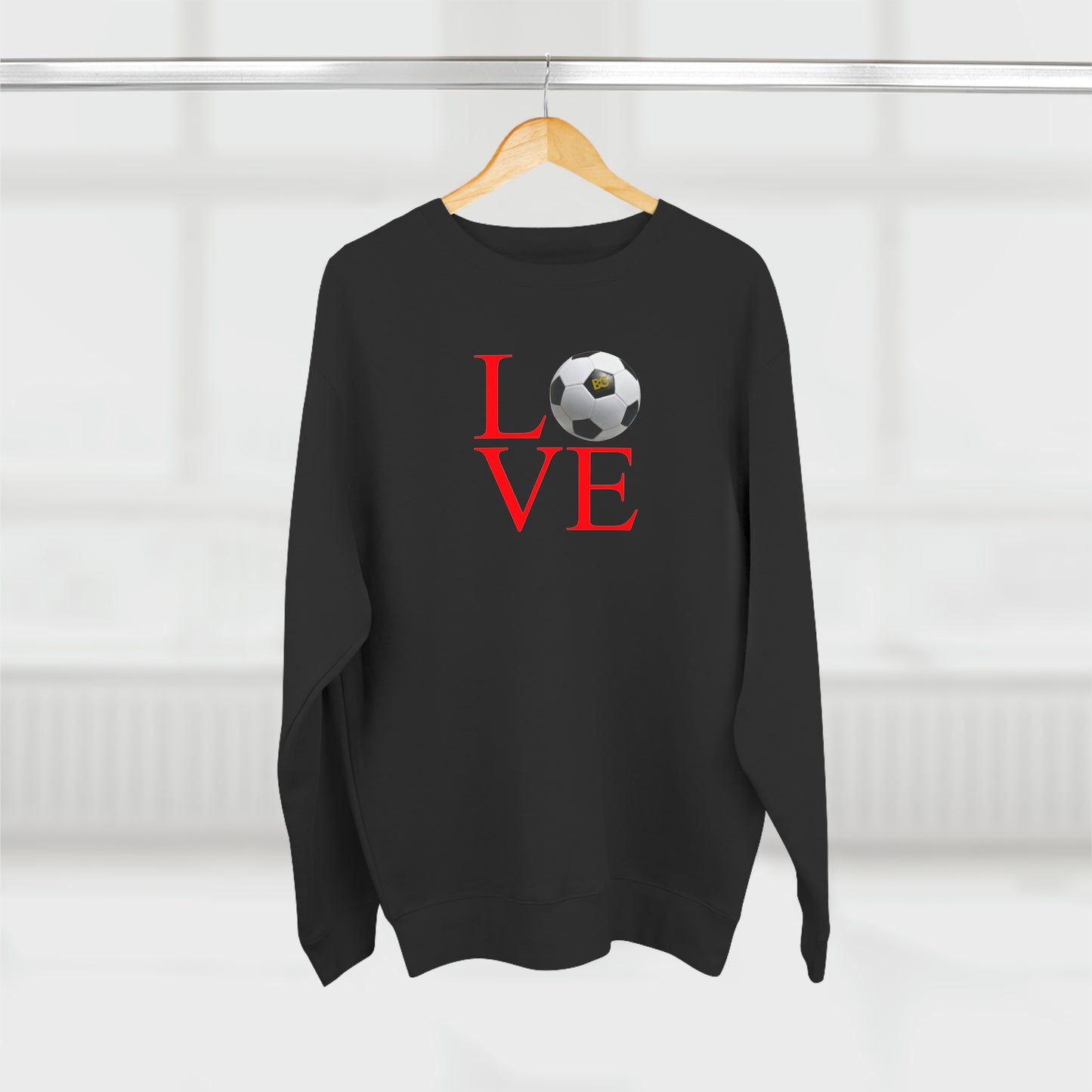 BG "LOVE soccer" Premium Crewneck Sweatshirt