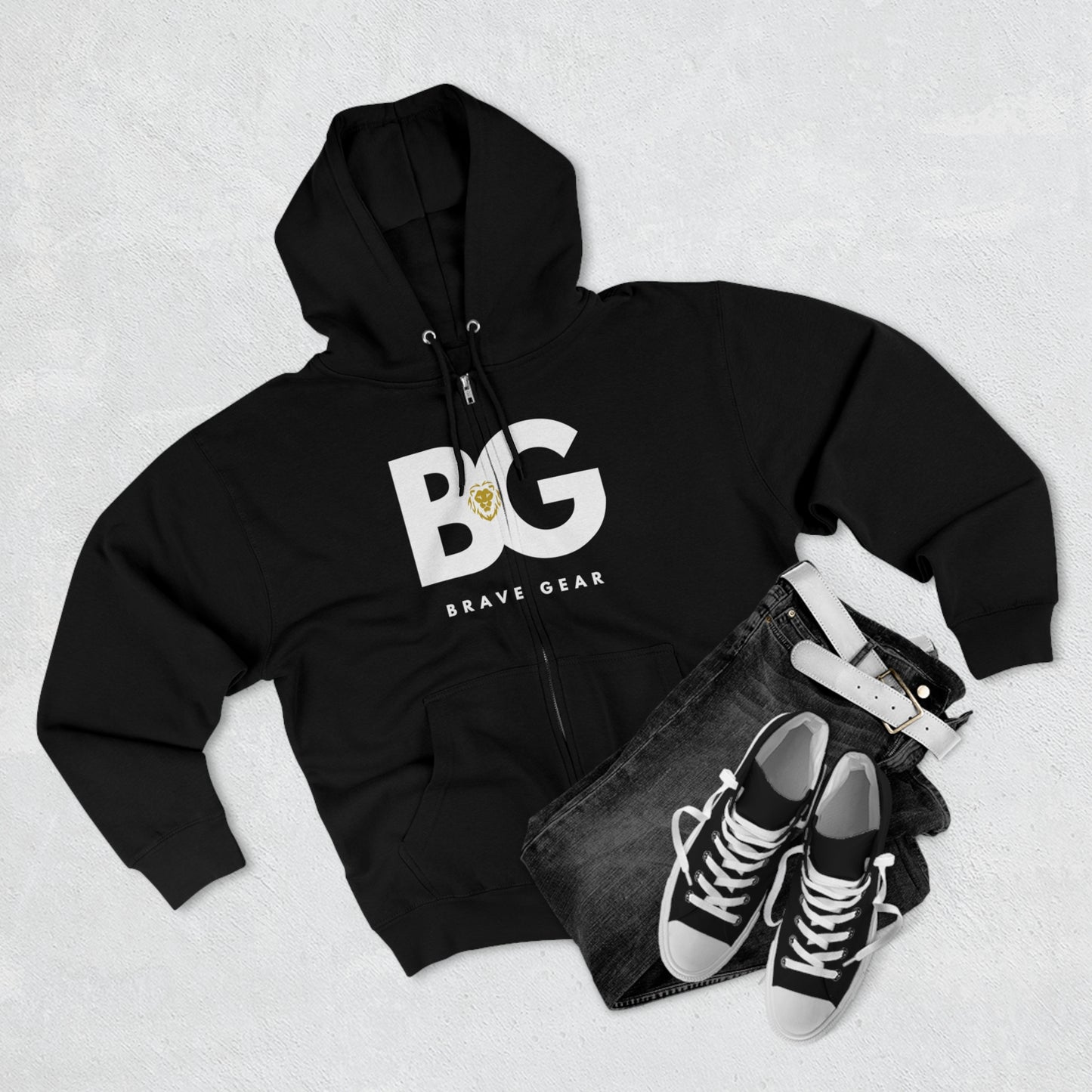 BG logo Premium Full Zip Hoodie