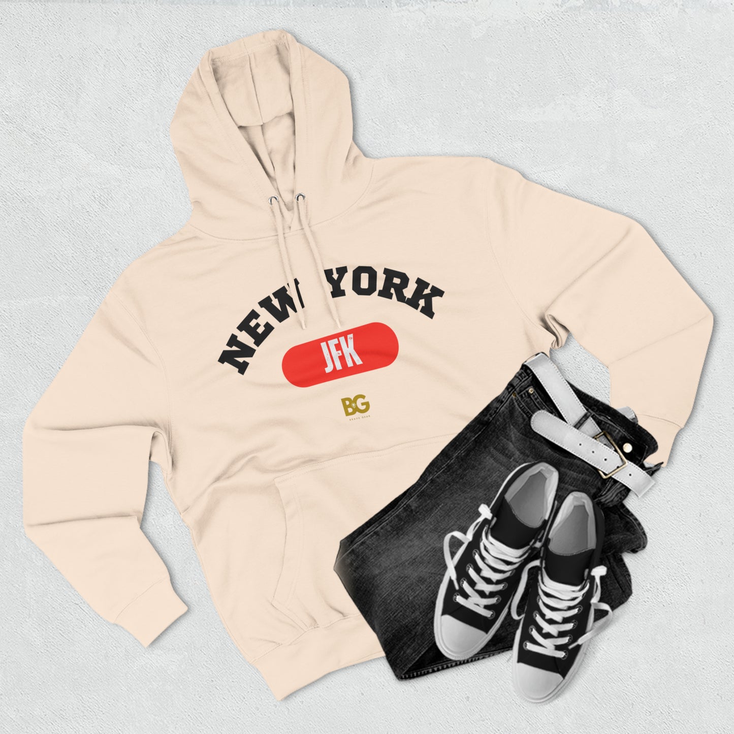 BG "New York JFK" Premium Pullover Hoodie