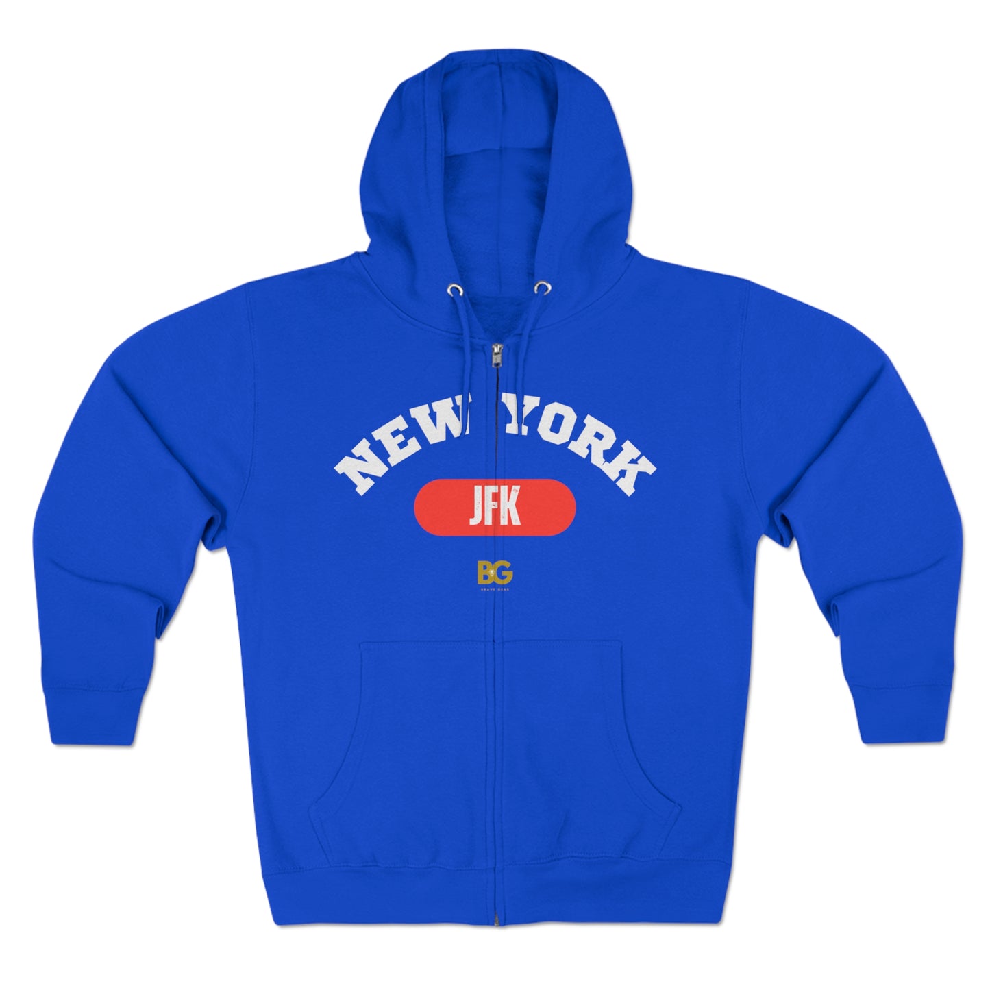 BG "New York JFK" Premium Full Zip Hoodie