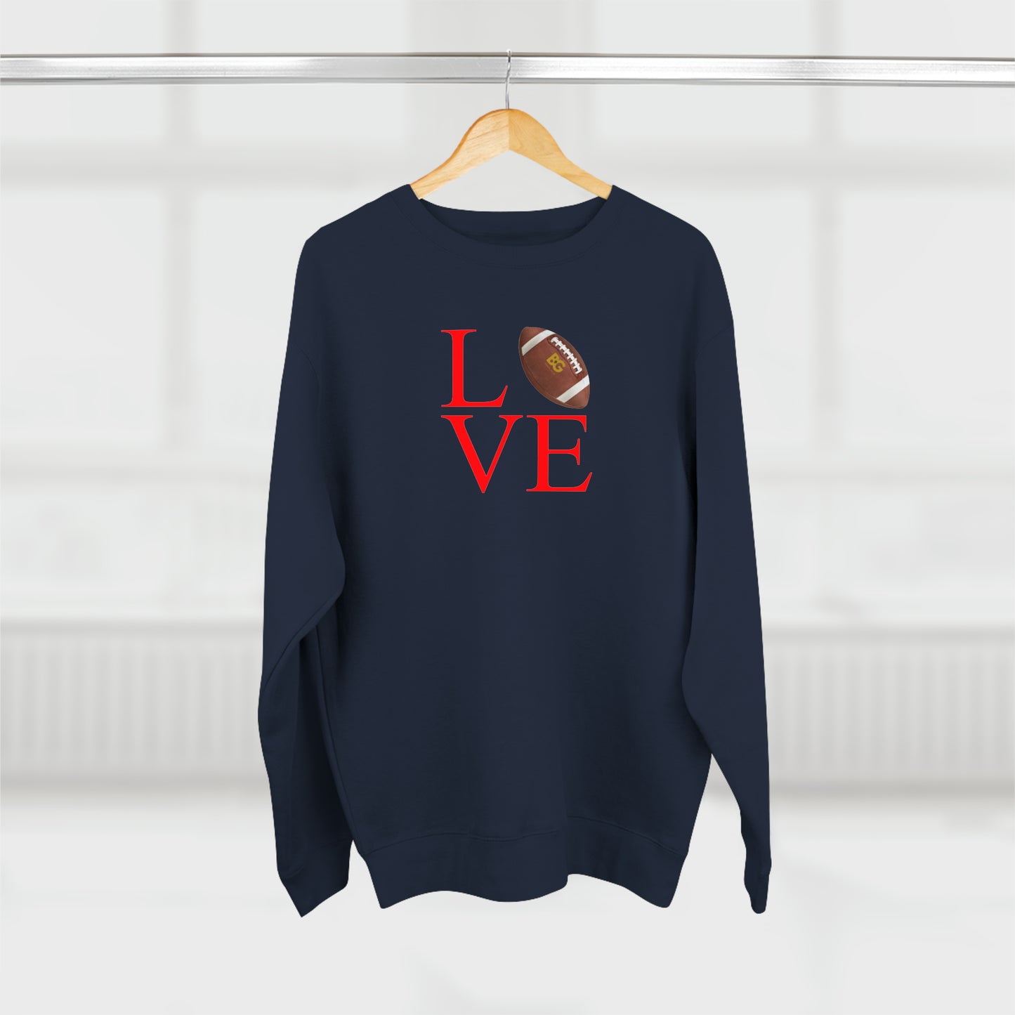 BG "LOVE football" Premium Crewneck Sweatshirt
