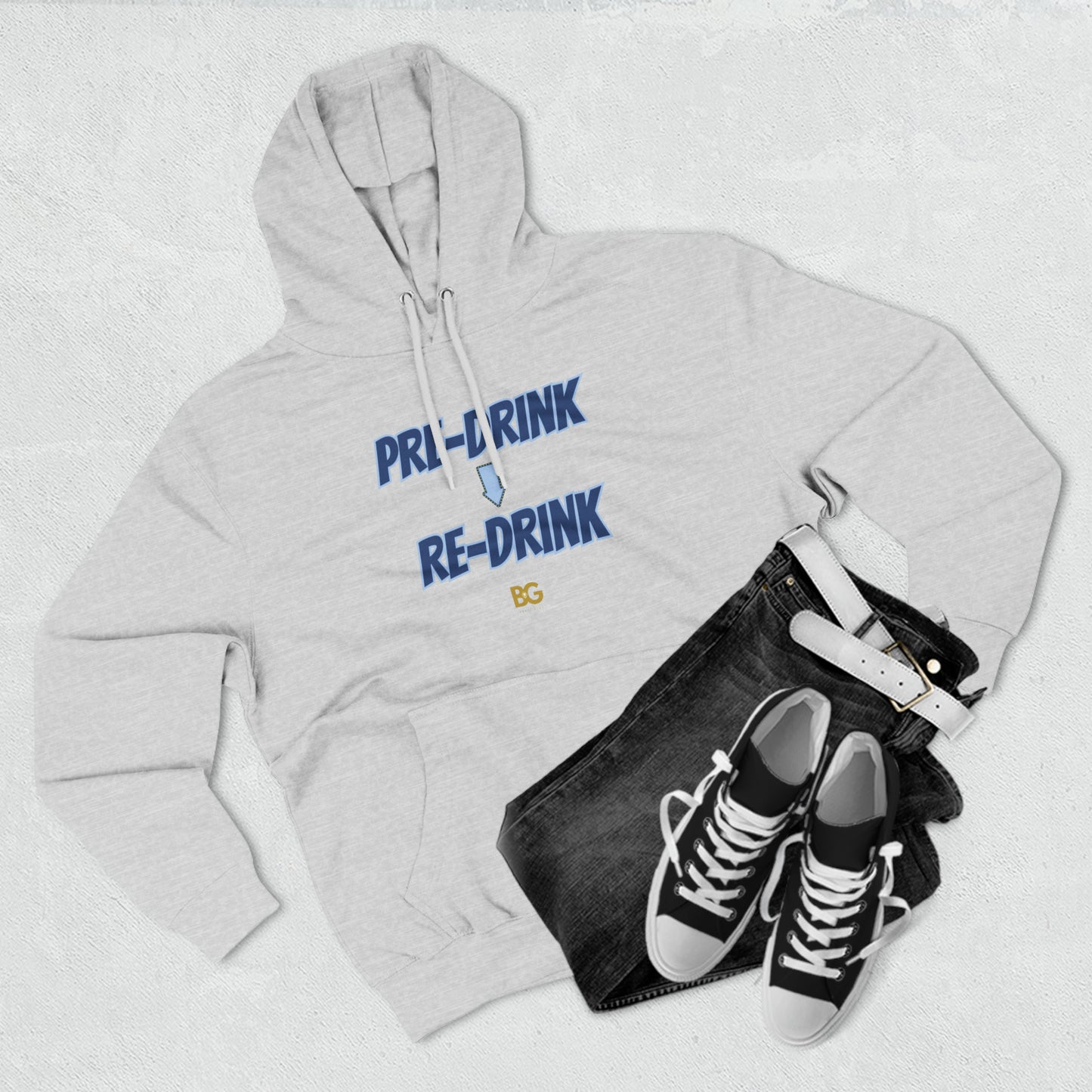BG "Pre-drink ➡️ Re-drink" Premium Pullover Hoodie