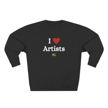 BG "I ❤️ Artists" Premium Crewneck Sweatshirt