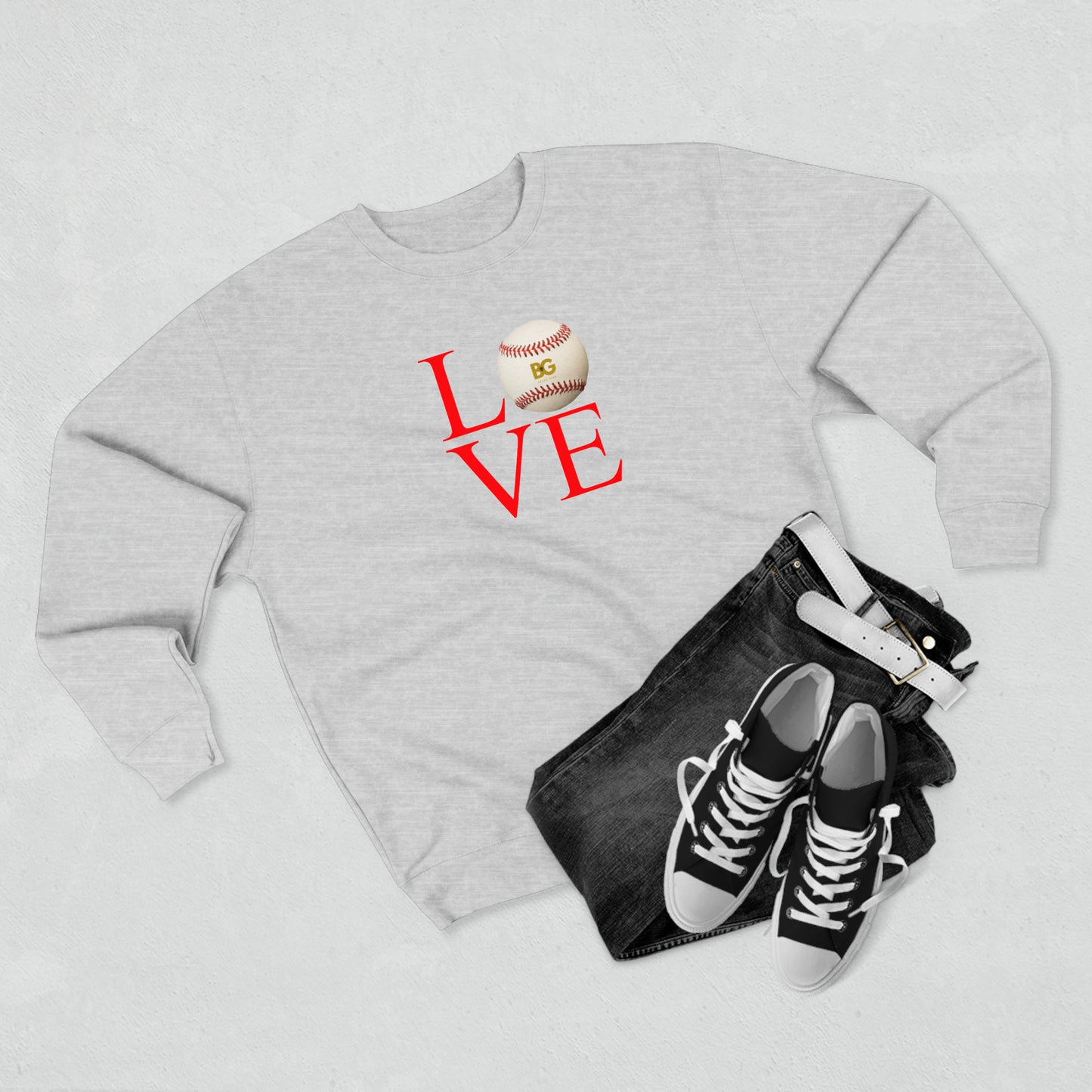 BG "LOVE baseball" Premium Crewneck Sweatshirt